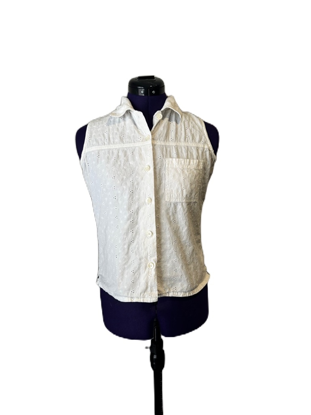 Montana Blues White Eyelet Short Sleeve Top